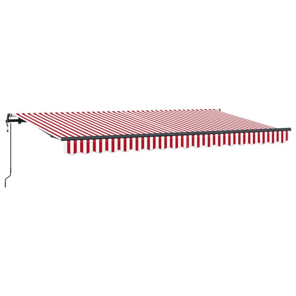 vidaXL Auvent Rétractable Rouge et Blanc et Anthracite