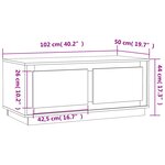 vidaXL Table basse chêne sonoma 102x50x44 cm bois d'ingénierie