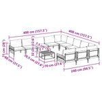 vidaXL Ensemble de canapé de jardin 12 Pièces Anthracite Acier