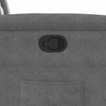 vidaXL Fauteuil inclinable gris foncé tissu microfibre
