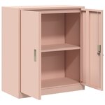 vidaXL Armoire de rangement Rose 80 x 40 x 90 cm Acier