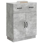 vidaXL Buffet Gris béton 66 x 34 5 x 87 cm Bois d'ingénierie