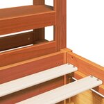 vidaXL Cadre de lit sans matelas cire marron 100x200cm bois pin massif