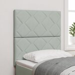 vidaXL Tête de Lit Design Blocs Diamant Gris Clair 80 cm Velours