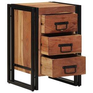 Table de chevet vidaXL 40x40x59 cm en bois d'acacia massif