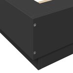 vidaXL Cadre de lit avec lumières LED sans matelas noir 120x200 cm