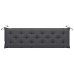 vidaXL Banc de jardin avec coussin anthracite 175 cm Teck massif