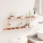vidaXL Étagère flottante Montage mural 2 Pièces Rose 80 x 9 x 2 5 cm