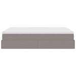 VidaXL Cadre de lit ottoman avec matelas taupe 140x190 cm tissu