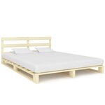 vidaXL Cadre de lit de palette sans matelas bois massif pin 200x200 cm