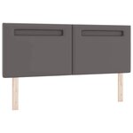 vidaXL Tête de lit LED Gris 160 cm Cuir synthétique