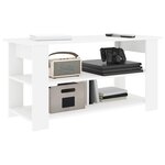 vidaXL Support de télévision Blanc 100 x 40 x 50 cm