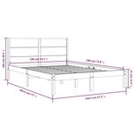 vidaXL Cadre de lit Blanc Bois de pin massif 140x190 cm