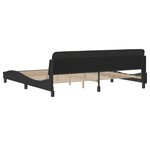 vidaXL Cadre de lit sans matelas noir 200x200 cm tissu