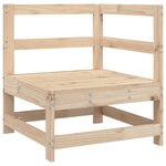 vidaXL Salon de jardin 5 Pièces bois de pin massif