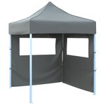 vidaXL Tente de réception pliable avec 2 parois 2x2 m Acier Anthracite