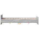 vidaXL Cadre de lit sans matelas sonoma gris 200x200 cm