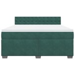 vidaXL Sommier à lattes de lit et matelas Vert foncé 180x200cm Velours