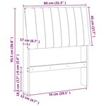 vidaXL Tête de lit capitonnée Noir 80 cm Pin massif