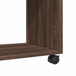 vidaXL Table d'appoint avec roues chêne marron bois d'ingénierie