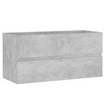 vidaXL Armoire d'évier et lavabo intégré gris béton bois d'ingénierie
