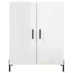 vidaXL Buffet haut Blanc brillant 69 5x34x180 cm Bois d'ingénierie