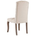 vidaXL Chaises à manger lot de 2 beige tissu à l'aspect de lin