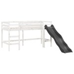 vidaXL Lit mezzanine enfants avec tour bleu 80x200cm bois pin massif