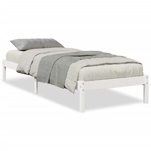 vidaXL Cadre de lit extra long sans matelas 90x210 cm bois massif pin