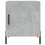 vidaXL Table de chevet gris béton 40x40x50 cm bois d’ingénierie