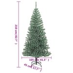 vidaXL Sapin de Noël artificiel avec neige floquée vert 210 cm