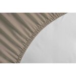Drap Housse 100  coton 180 x 200 x 25 cm - Beige
