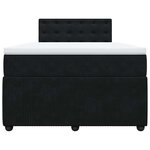 vidaXL Sommier à lattes de lit avec matelas noir 120x190 cm velours