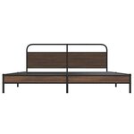 vidaXL Cadre de lit en métal sans matelas chêne marron 193x203 cm