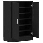 vidaXL Armoire à chaussures chêne noir 60x35x92 cm bois d'ingénierie