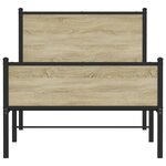 vidaXL Cadre de lit en métal sans matelas chêne sonoma 90x200 cm