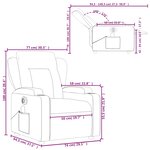 vidaXL Fauteuil de massage inclinable électrique cappuccino similicuir