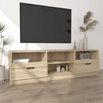 vidaXL Meuble TV Chêne sonoma 150x33 5x45 cm Bois d'ingénierie