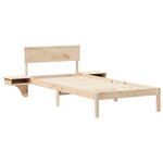 vidaXL Cadre de lit avec tables de chevet Marron Bois massif en pin