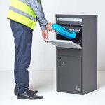 Boîte à colis Large Gris foncé 2 portes Acier galvanisé SMART PARCEL BOX®