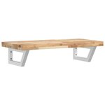 vidaXL Étagère de vasque murale acier et bois massif d'acacia