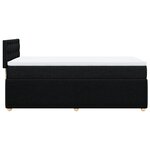 vidaXL Sommier à lattes de lit avec matelas Noir 100x200 cm Tissu
