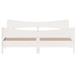 vidaXL Cadre de lit sans matelas blanc 200x200 cm bois massif de pin