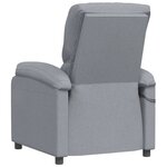 vidaXL Fauteuil électrique de massage Gris clair Tissu