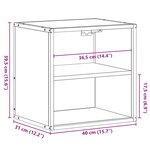 vidaXL Tables de chevet murales 2 Pièces chêne marron 40x31x39 5 cm