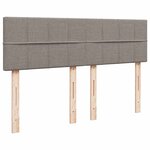 vidaXL Lit ottoman avec matelas et LED taupe 140x200 cm tissu