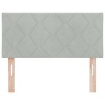 vidaXL Tête de lit LED Gris clair 90 cm Cuir synthétique