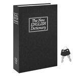 ACROPAQ Coffre Fort Discret à clé Livre- Coffre-fort a clé 26 5X20X6 5 cm simulé en livre- Sécurisez vos objets- Noir