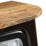 vidaXL Buffet en forme de camion Bois de manguier massif Gris foncé