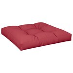 vidaXL Coussins de palette 2 Pièces rouge bordeaux tissu